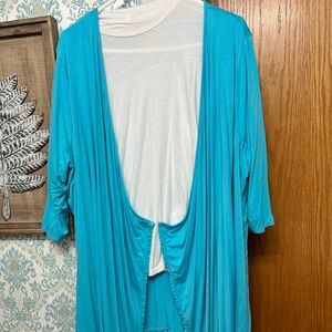 Rhonda Shear—Elegant Blue Women's Top